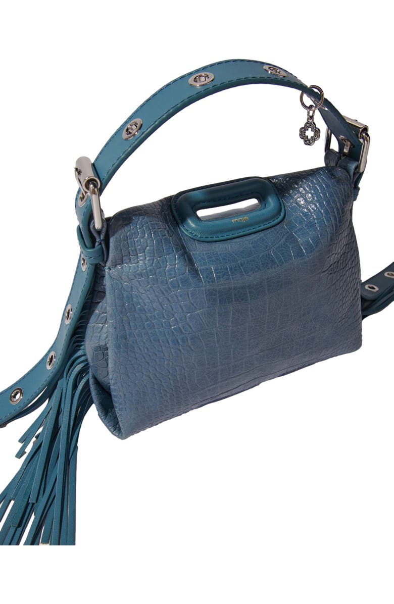 maje Mock croc Miss M mini bag, Alternate, color,