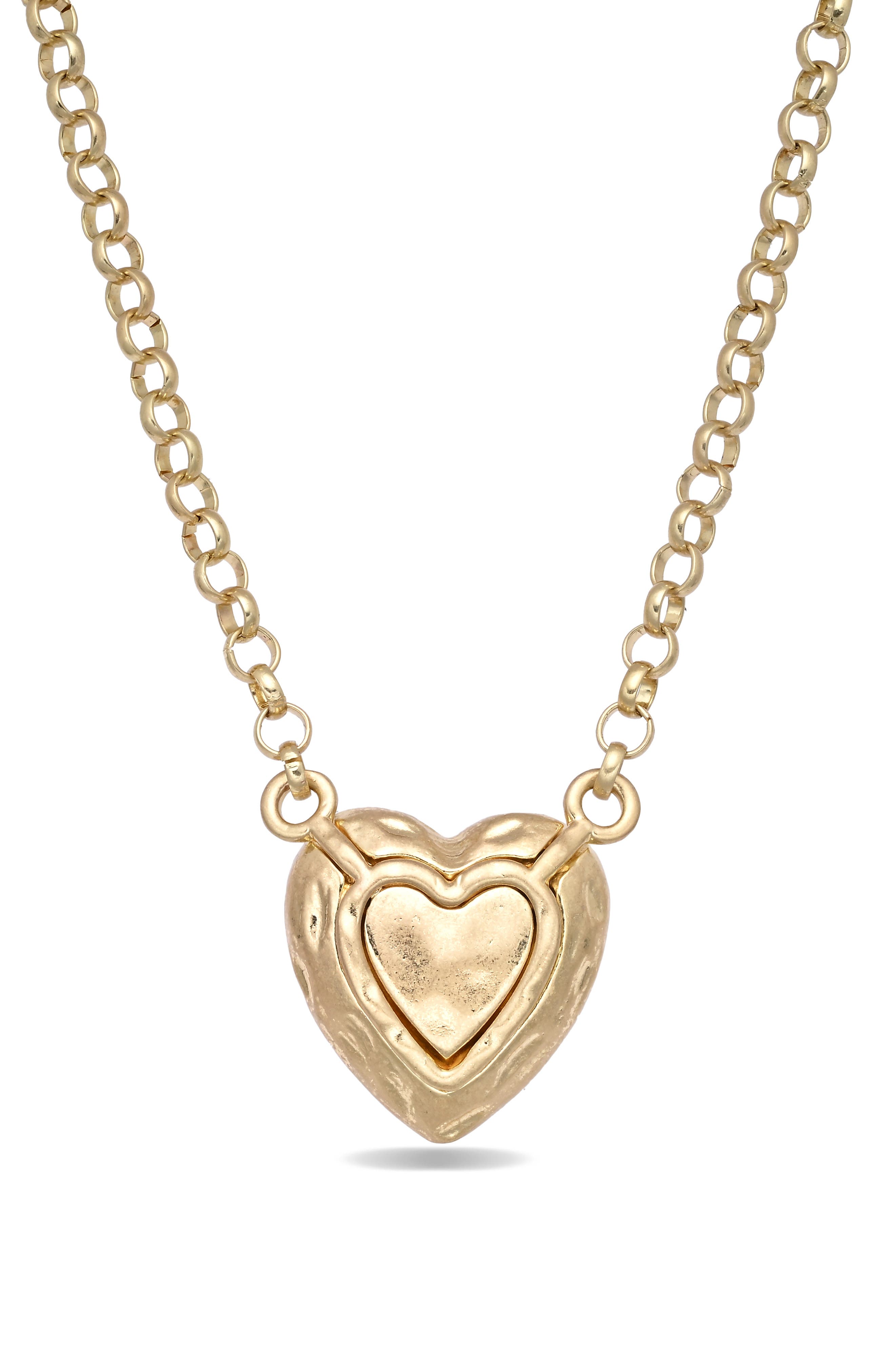 EYE CANDY LOS ANGELES Stefanie Heart Charm Pendant Necklace