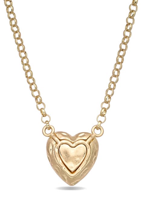 Stefanie Heart Charm Pendant Necklace