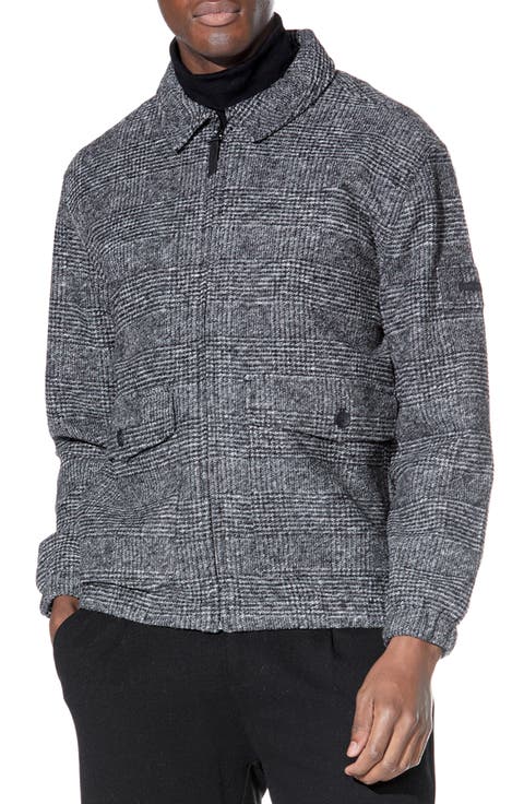 Plaid Full Zip Shirt Jacket