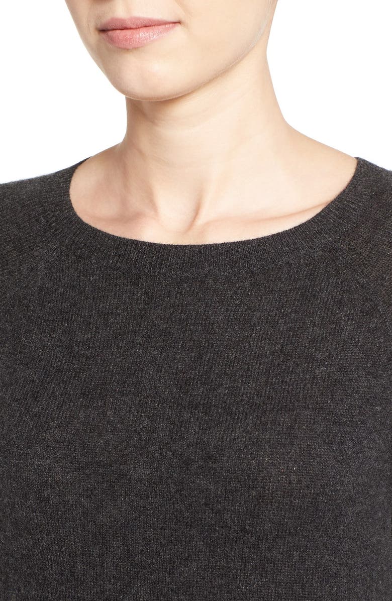 Halogen<sup>®</sup> Zip Back Crewneck Cashmere Sweater, Alternate, color, 
