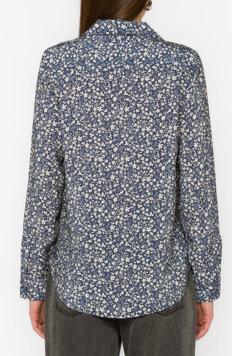 VELVET HEART Talma Relaxed Fit Button-Up Shirt, Alternate, color, Midnight Navy Floral Garden