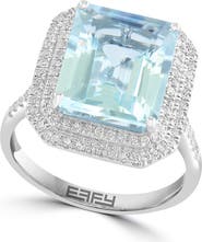 EFFY 14K White Gold Aquamarine Horizon Ring