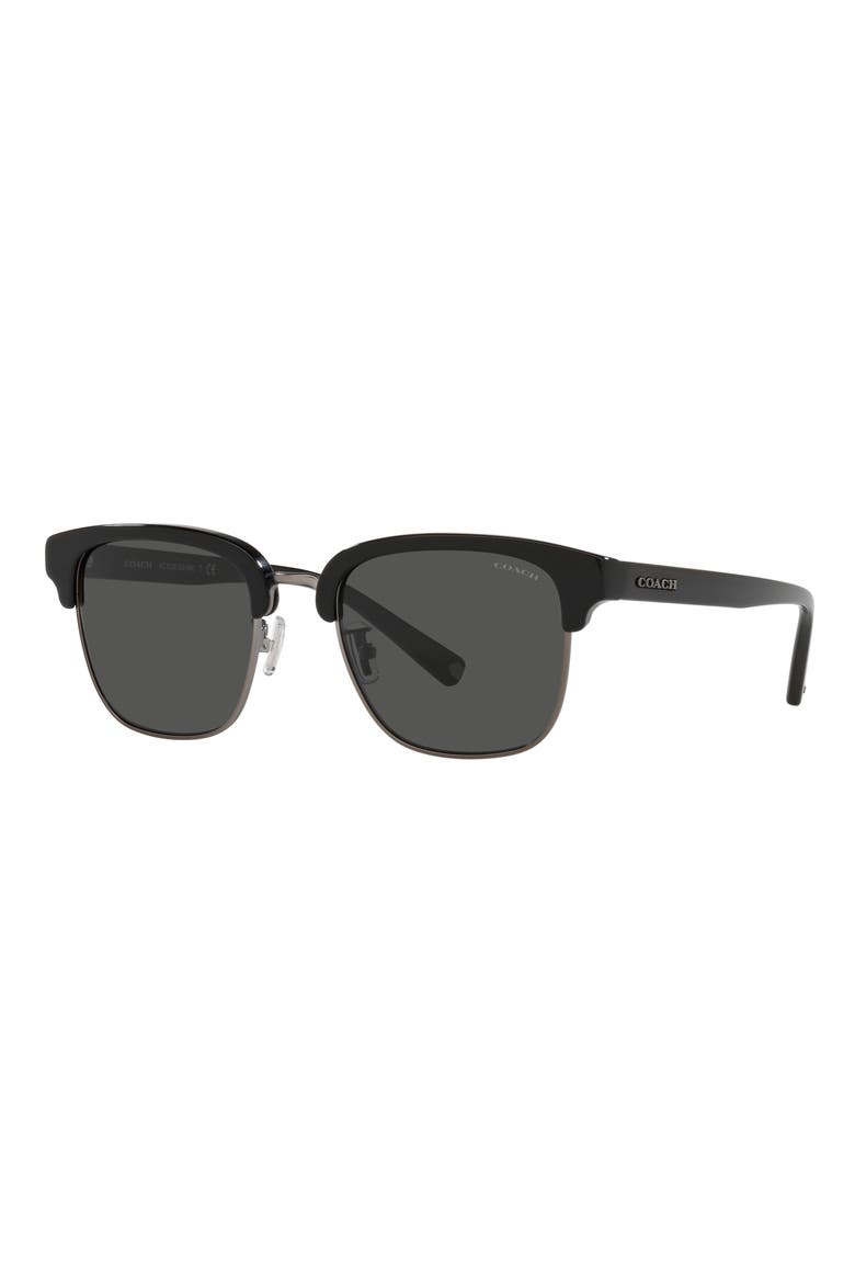 52mm Square Sunglasses, Alternate, color, BLACK GUNMETAL
