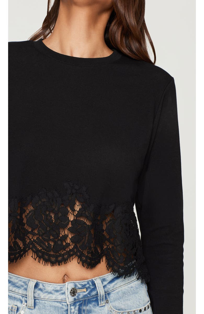 Generation Love Tabitha Lace Combo Top, Alternate, color, Black