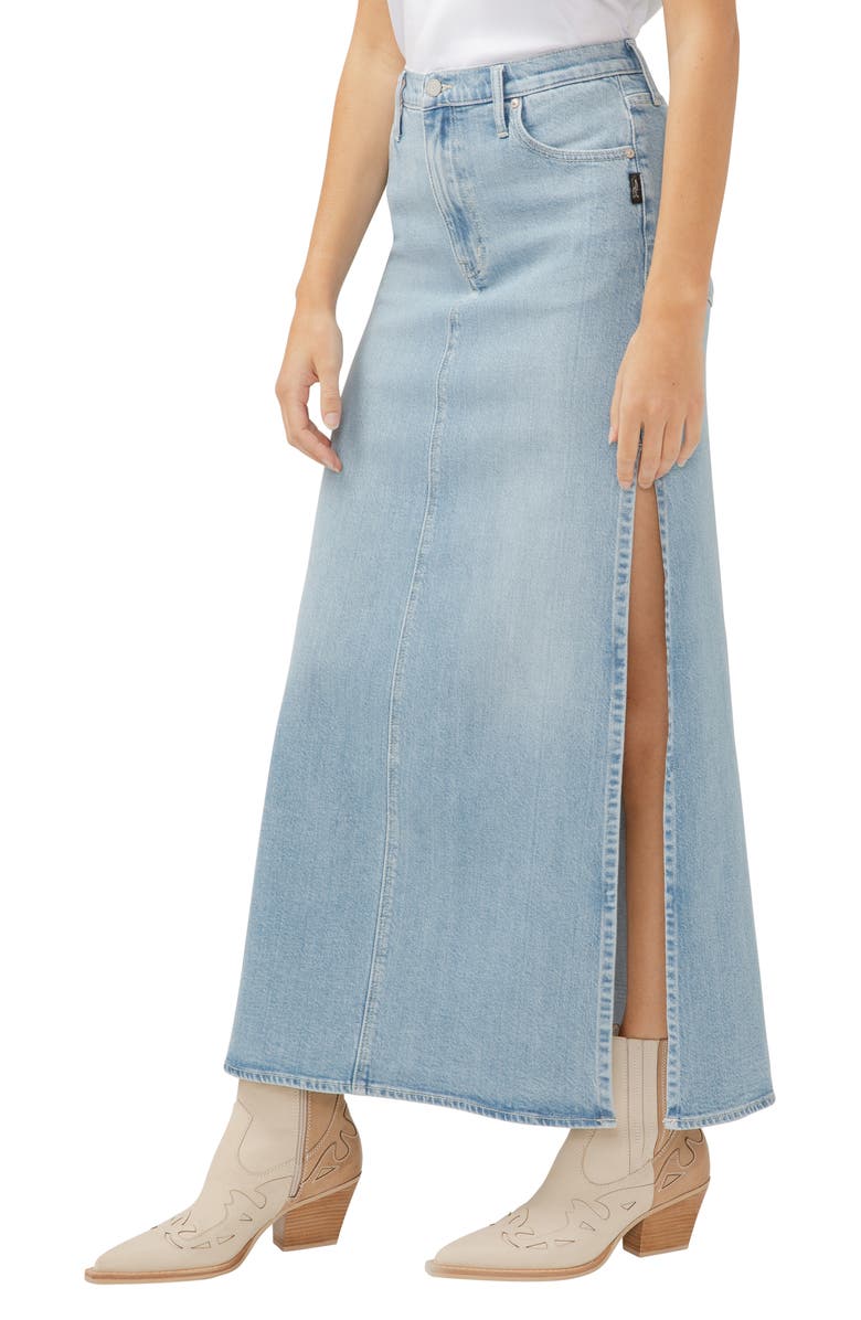 Silver Jeans Co. Denim Maxi Skirt, Alternate, color, Indigo
