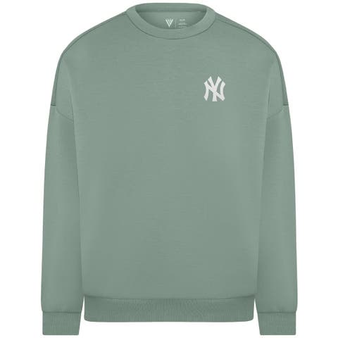 Women's Levelwear Sage Green New York Yankees Luxe Signature Tri-Blend Pullover Sweatshirt