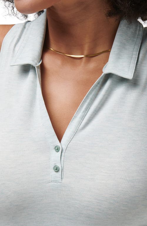 Travismathew Featherweight Active Polo Tank In Green