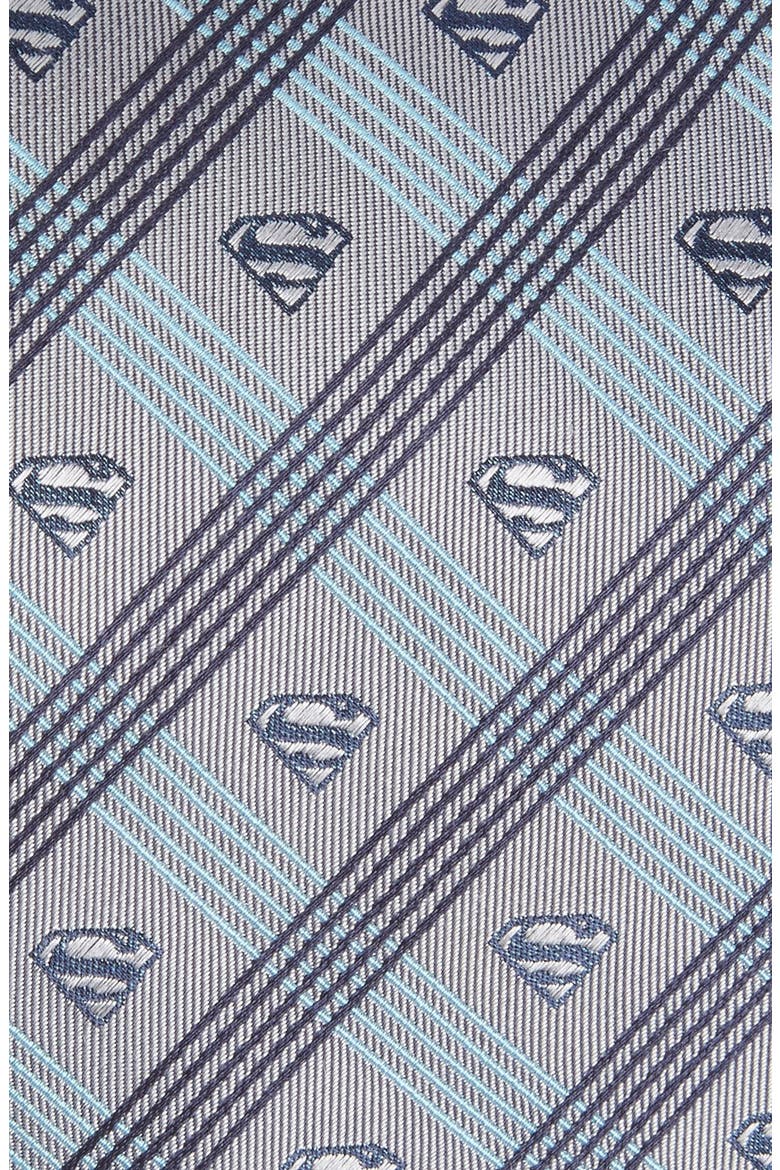 'Superman' Plaid Silk Tie, Alternate, color, GREY