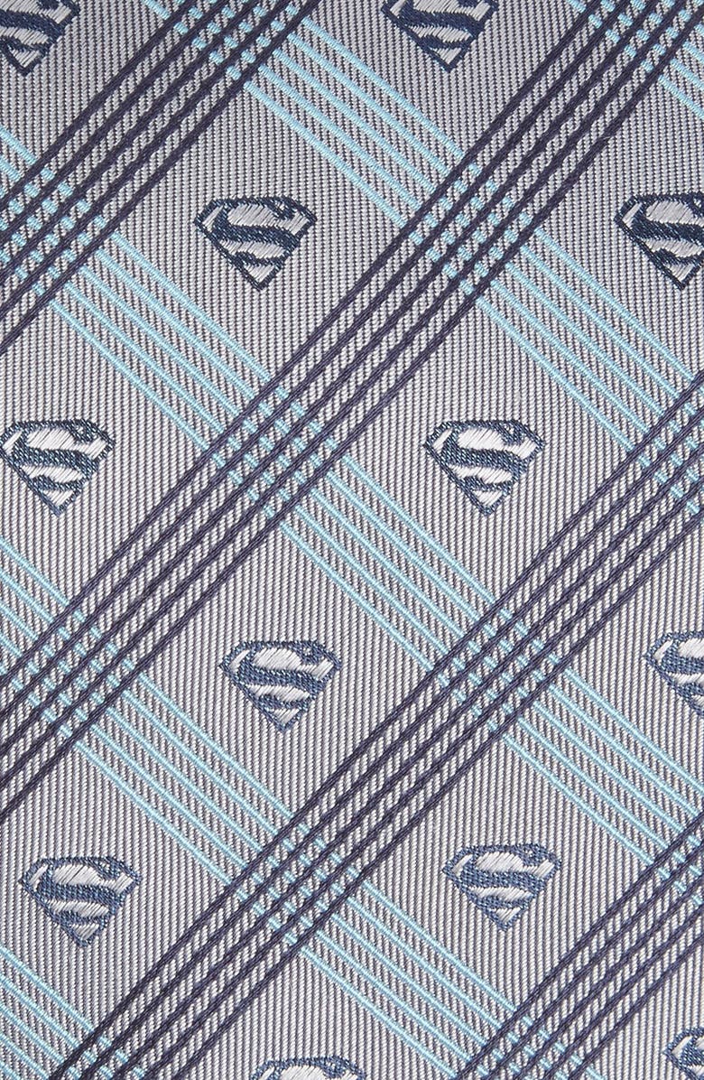 Cufflinks, Inc. 'Superman' Plaid Silk Tie, Alternate, color, Grey