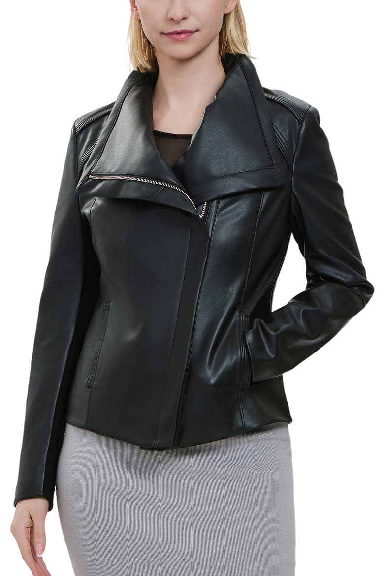 Suki Faux Leather Moto Jacket, Main, color, Black
