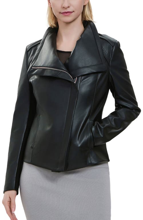 Kimi & Kai Suki Faux Leather Moto Jacket In Black