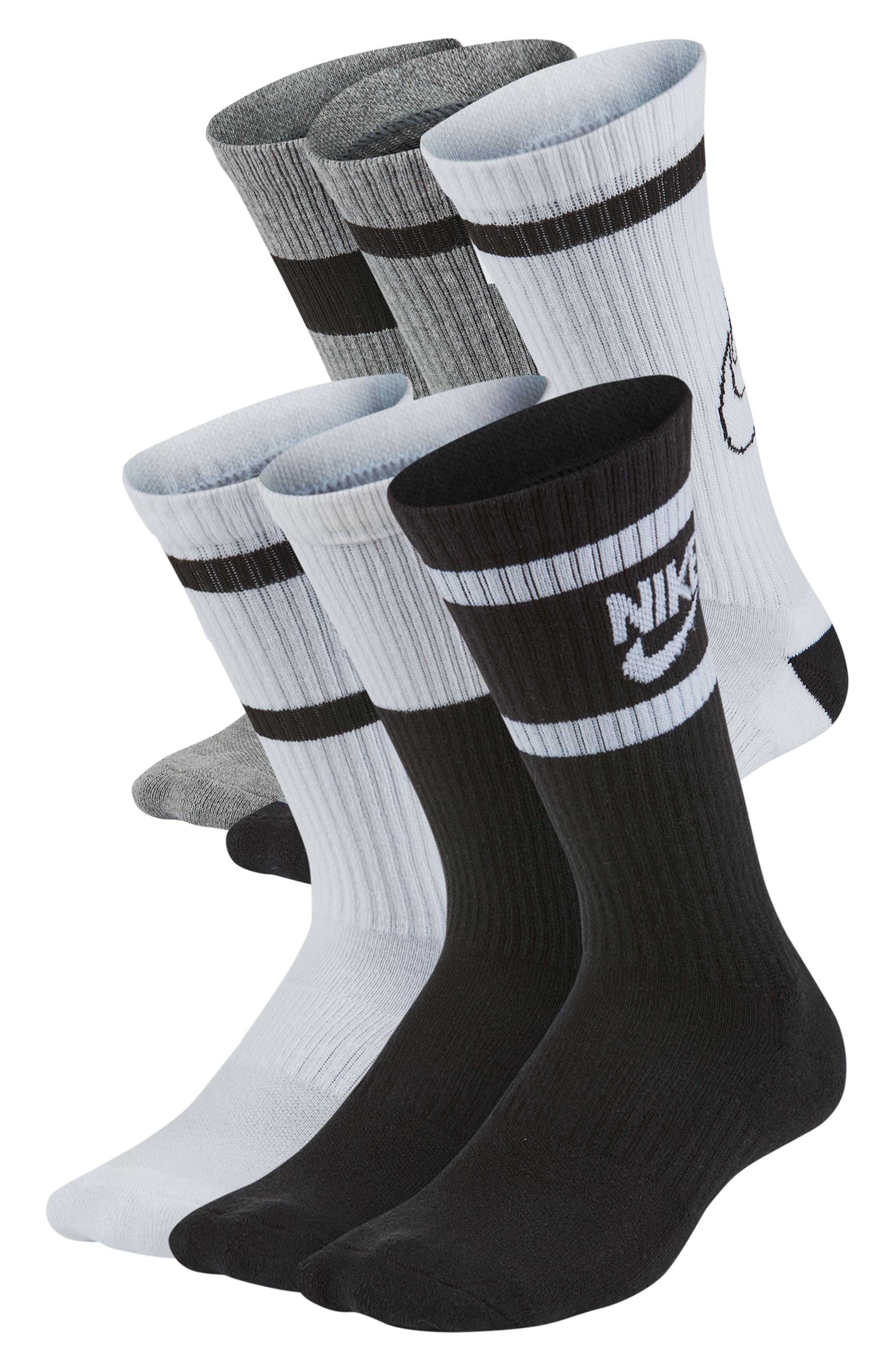 Nike Kids' Assorted 6-Pack Dri-FIT Everyday Cush Crew Socks