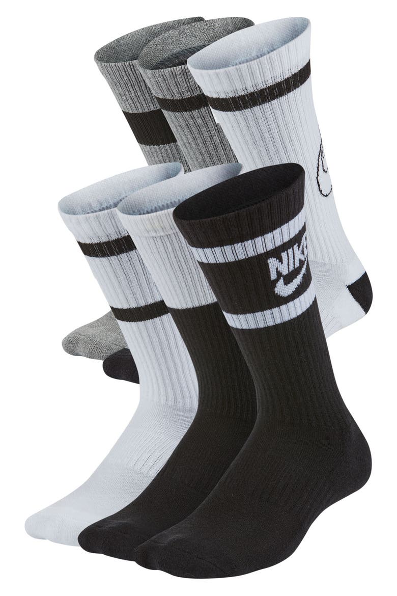 Kids' Assorted 6-Pack Dri-FIT Everyday Cush Crew Socks, Main, color, 901 MULTI-COLOR