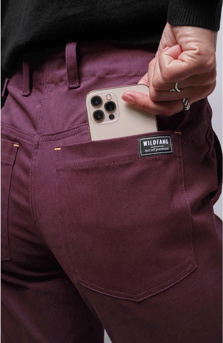 WILDFANG The Essential Cotton Twill Utility Pant, Alternate, color, Merlot