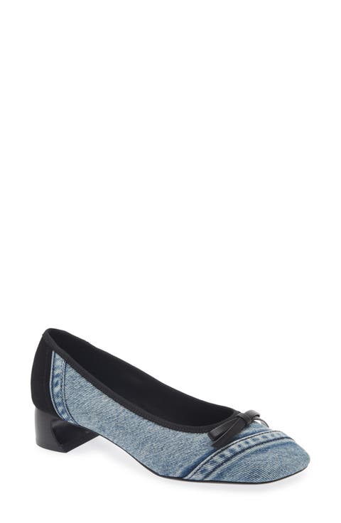Block Heel Ballerina Pump (Women)