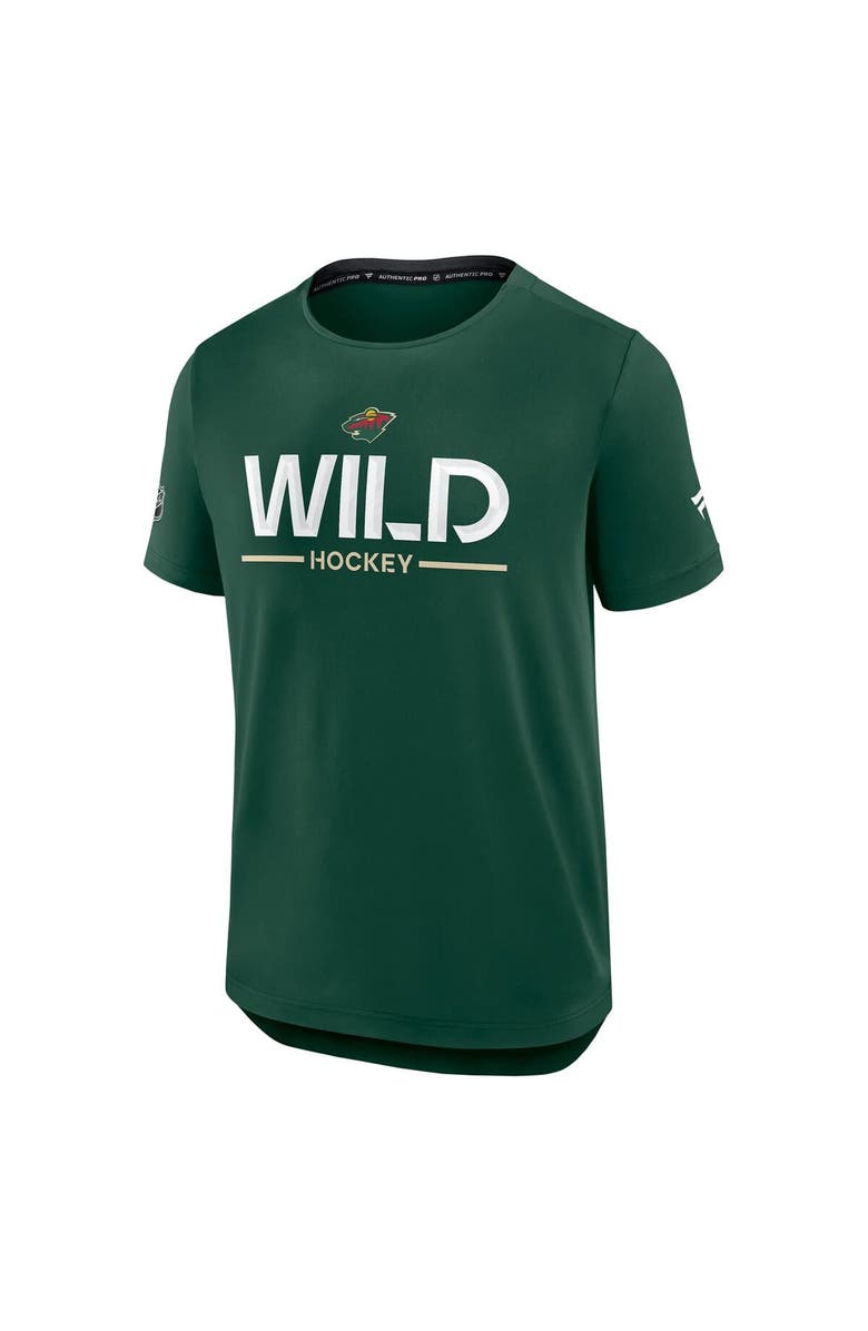 FANATICS Men's Fanatics Green Minnesota Wild Authentic Pro Rink Tech T-Shirt, Alternate, color, Green