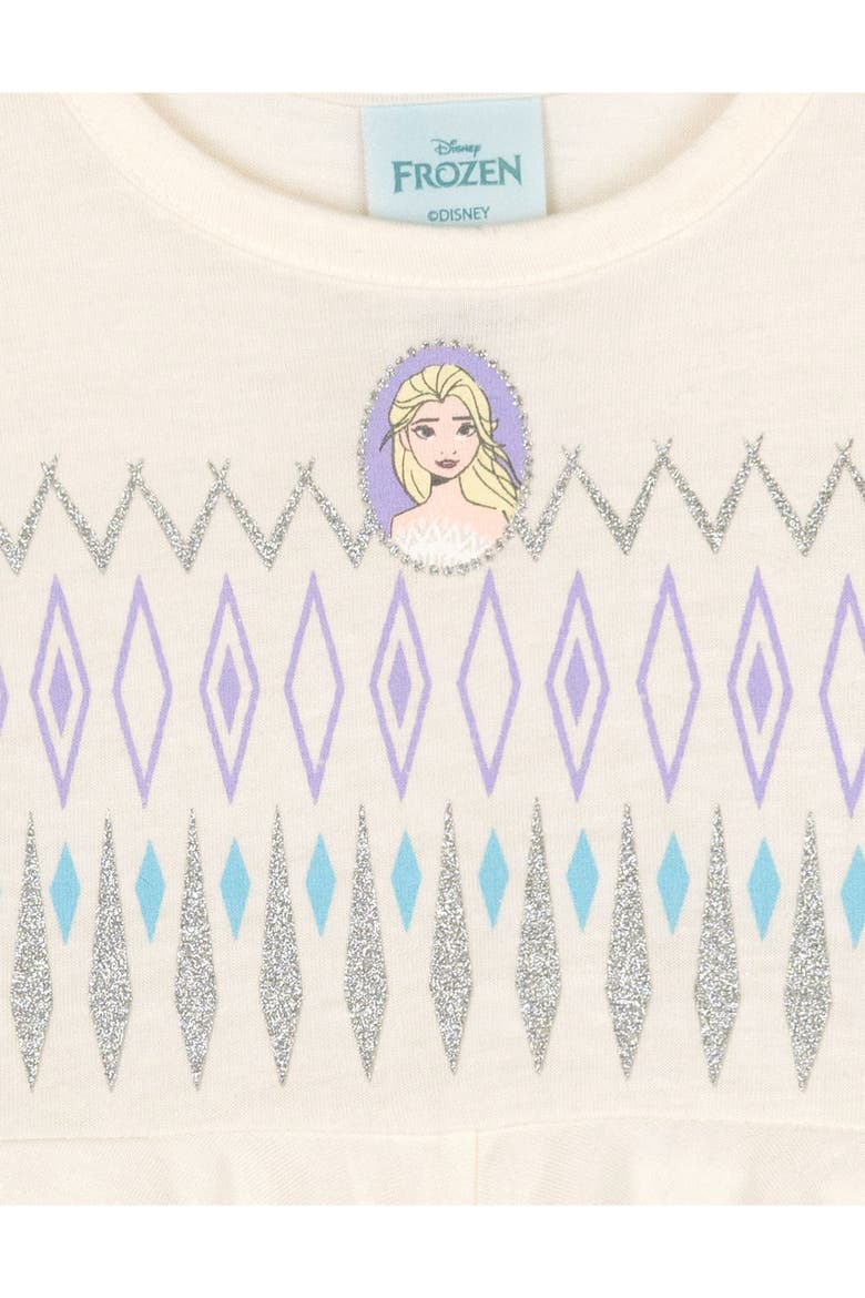 Princess Short Sleeve Dress, Alternate, color, Ivory Elsa