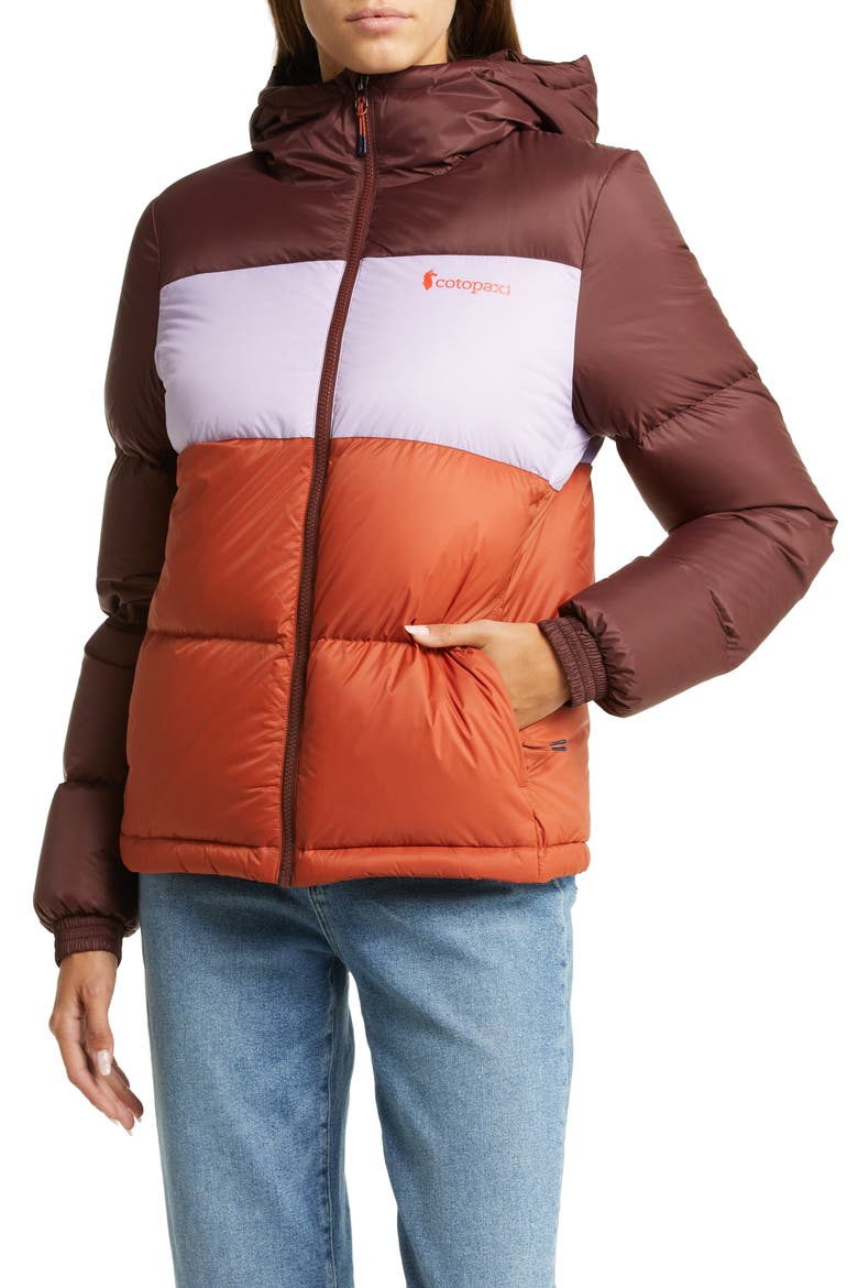 Solazo 600 Fill Power Down Water Repellent Hooded Jacket, Alternate, color, CHESTNUT SPICE