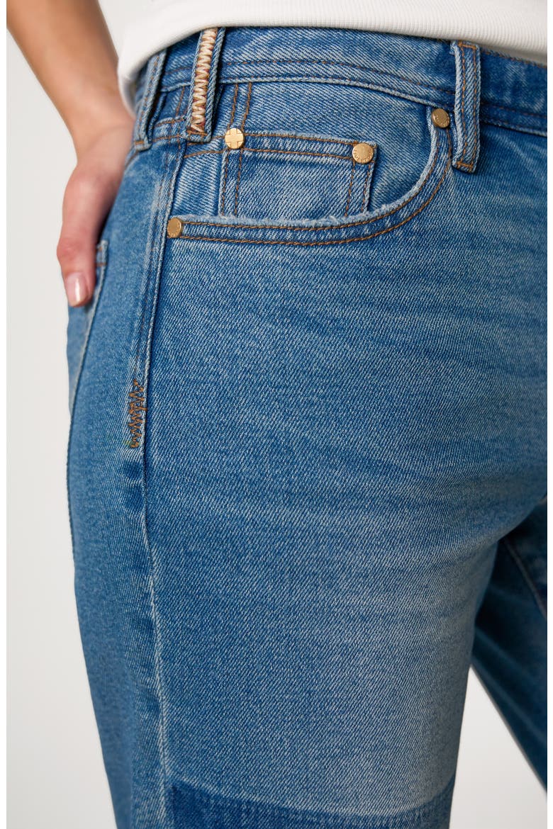 Sloane Slouchy High Waist Girlfriend Jeans, Alternate, color, FRONTIER BLUE
