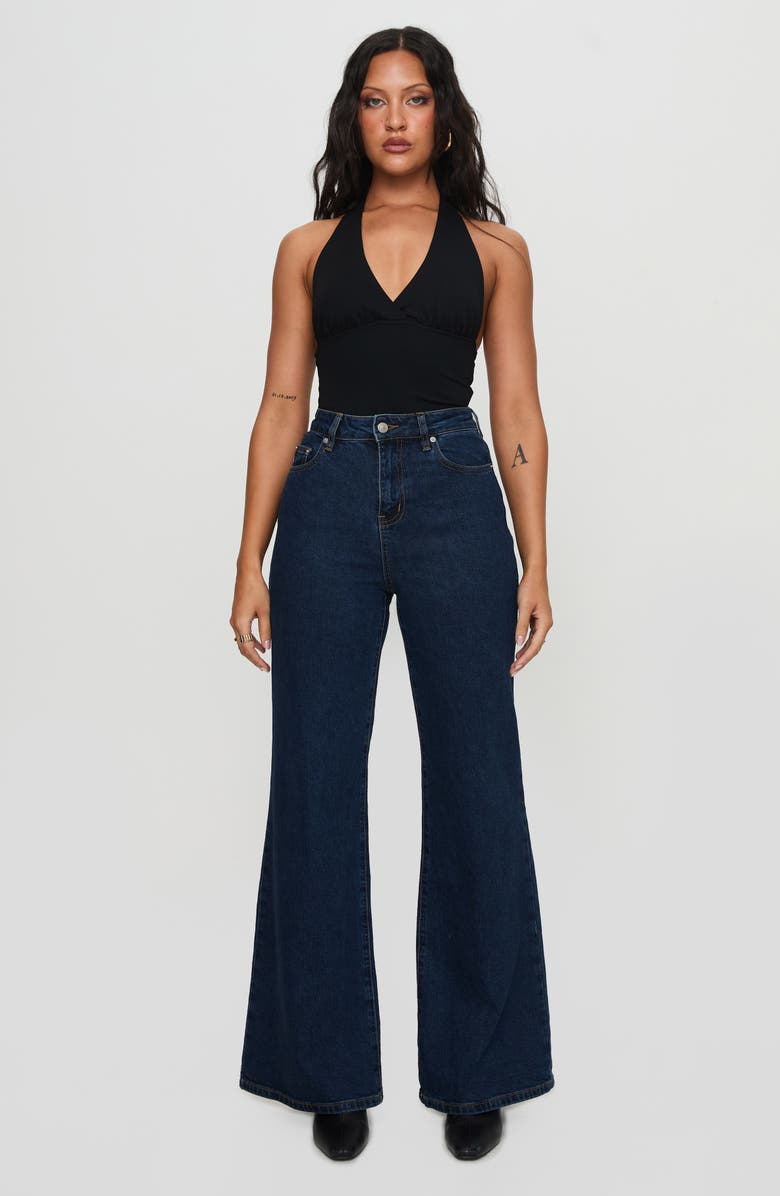 Princess Polly Thearlie High Waist Flare Jeans, Alternate, color, 