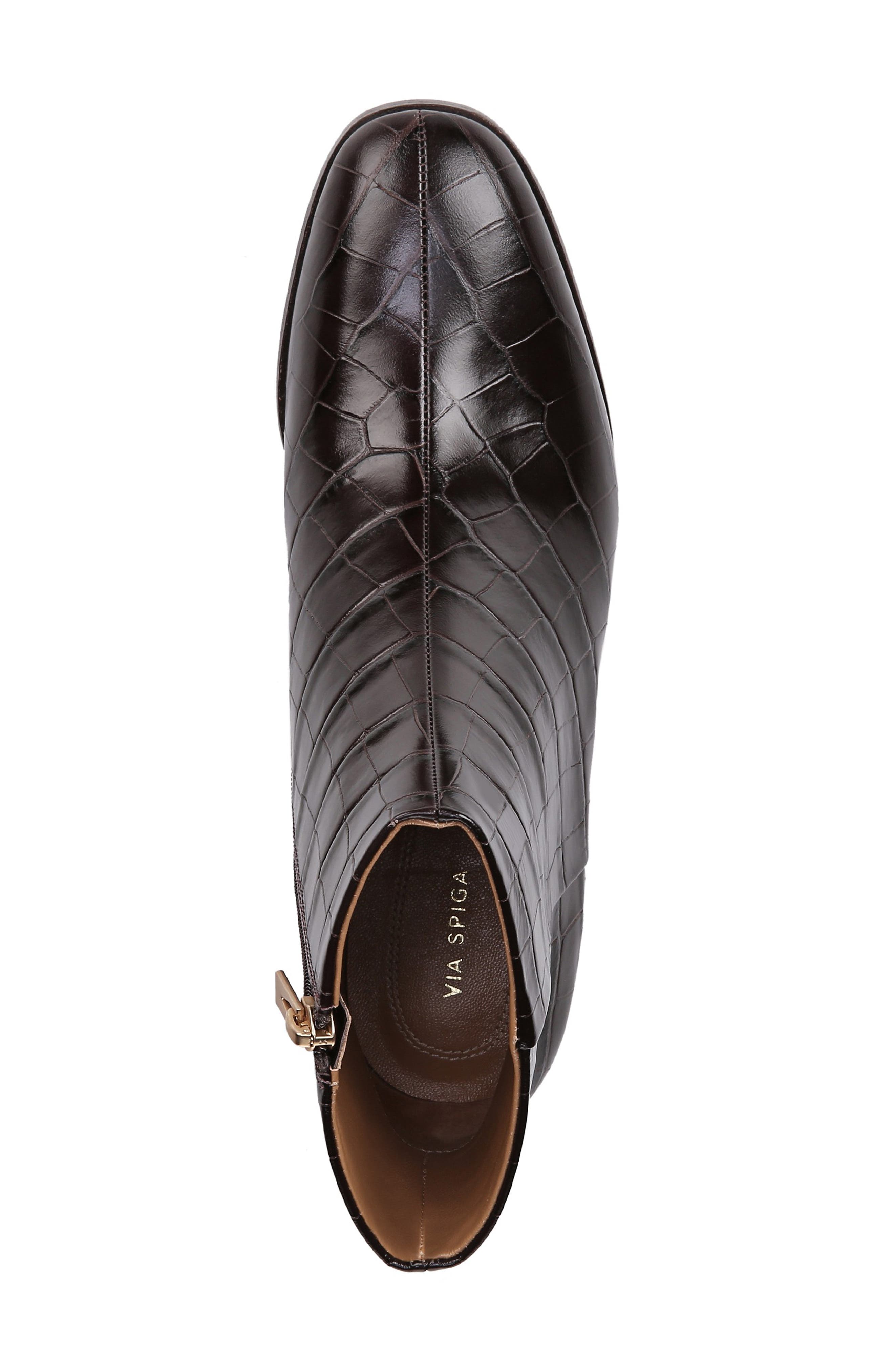 Sahira Bootie, Alternate, color, ESPRESSO CROC LEATHER