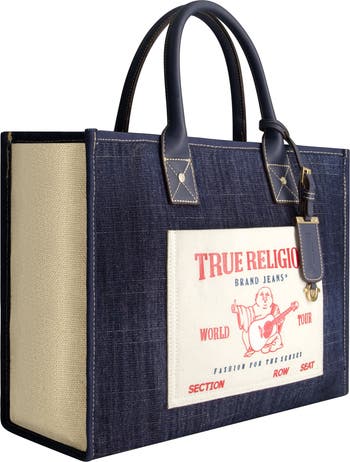 Buddha Pocket Denim Tote Bag