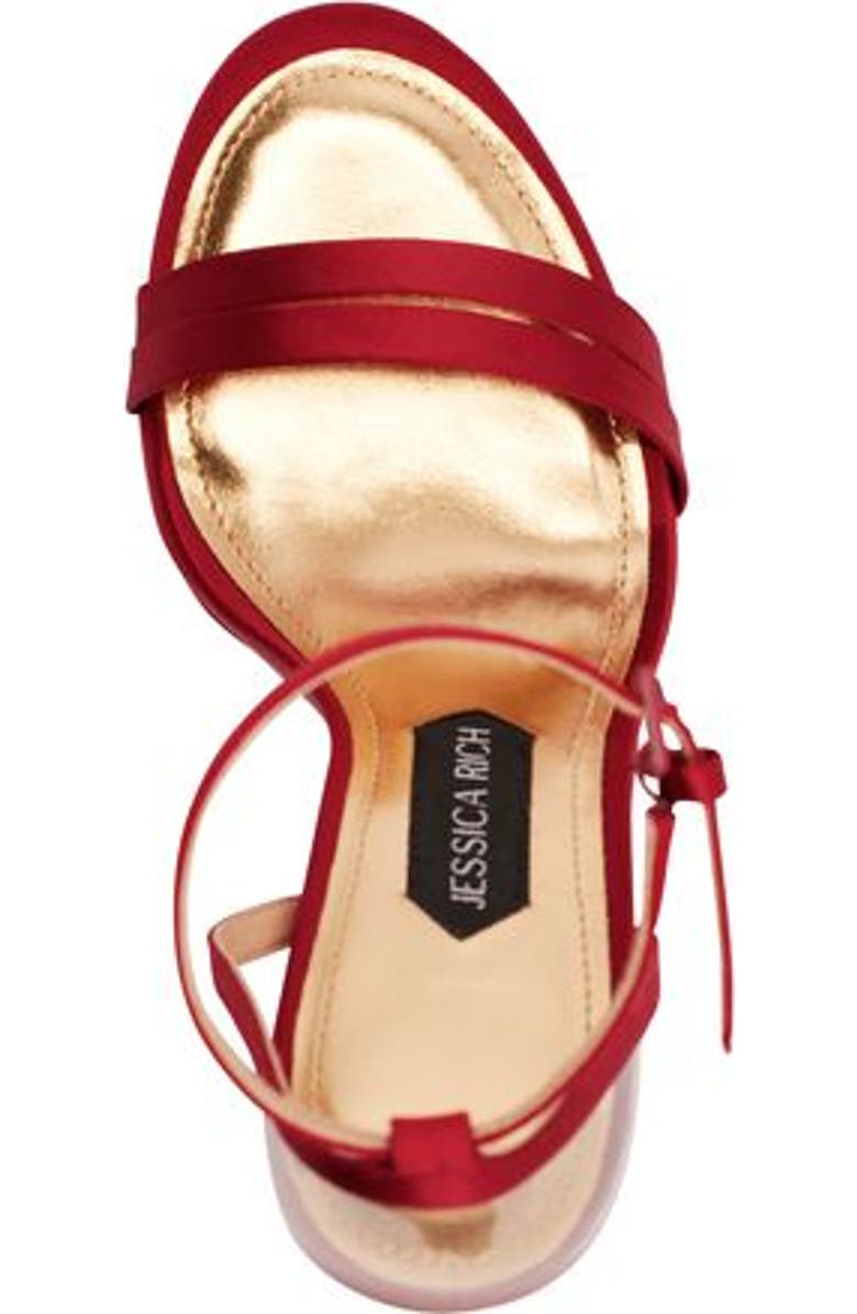 JESSICA RICH Platform Sandal, Alternate, color, Satin Leopard