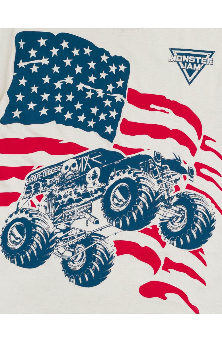 Monster Jam Grave Digger Short Sleeve T-Shirt, Alternate, color, Light Gray