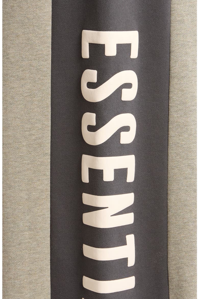 Panelled Raw Cut Off Sweatpants, Alternate, color, SEAL HEATHER/ IRON GREY
