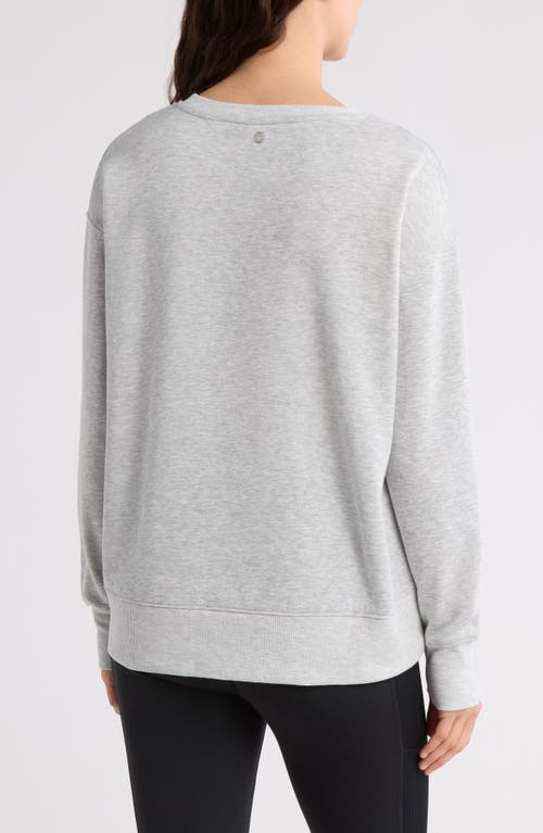 Balance Collection Aria Crossover Pullover In Light Heather Grey