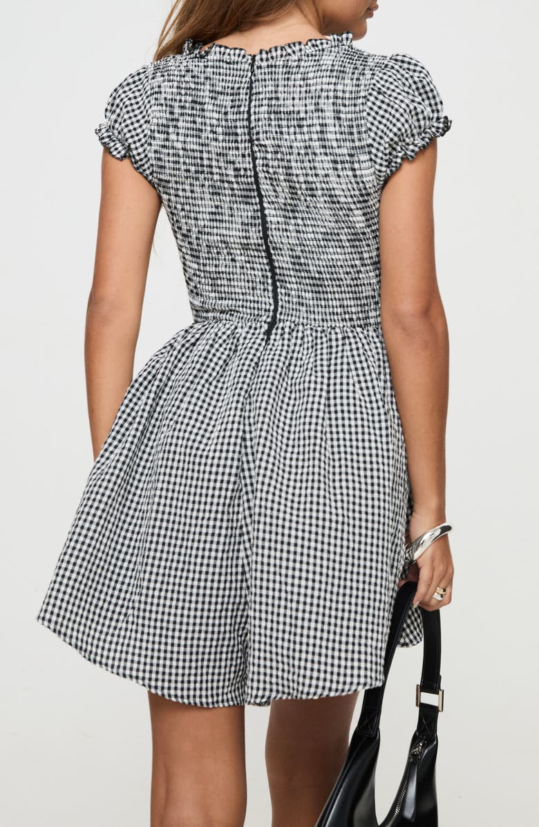 Princess Polly Wescott Gingham Romper, Alternate, color, Black