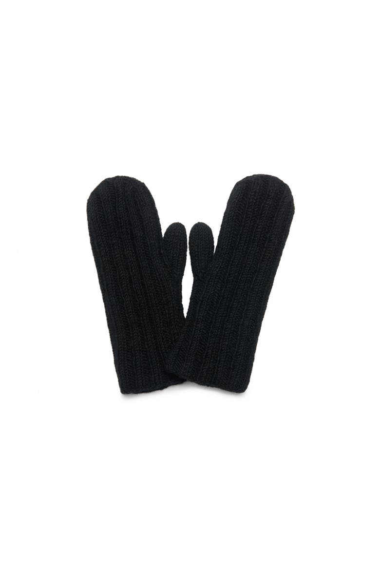 Women's Artisan Hand-Knit Denali Ribbed Mitten, Main, color, Stone