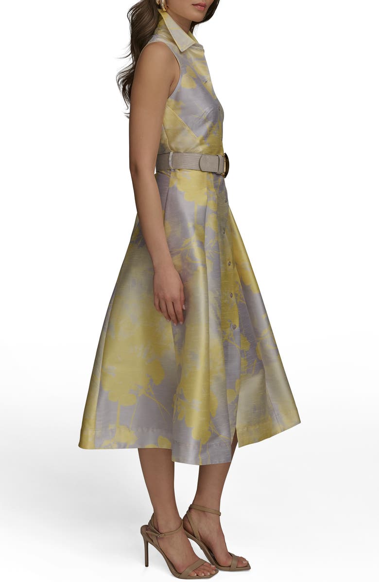 Donna Karan New York Floral Print Midi Dress, Alternate, color, Limoncello Multi