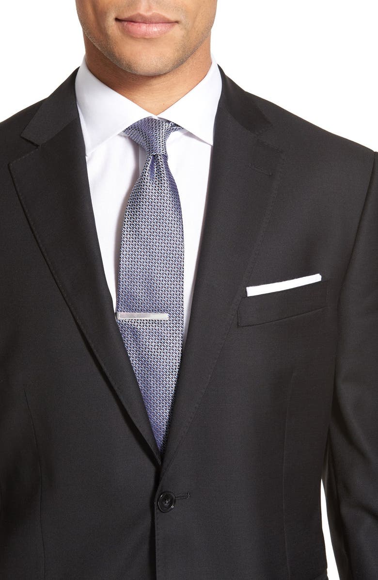 Peter Millar Flynn Classic Fit Solid Wool Suit, Alternate, color, Black