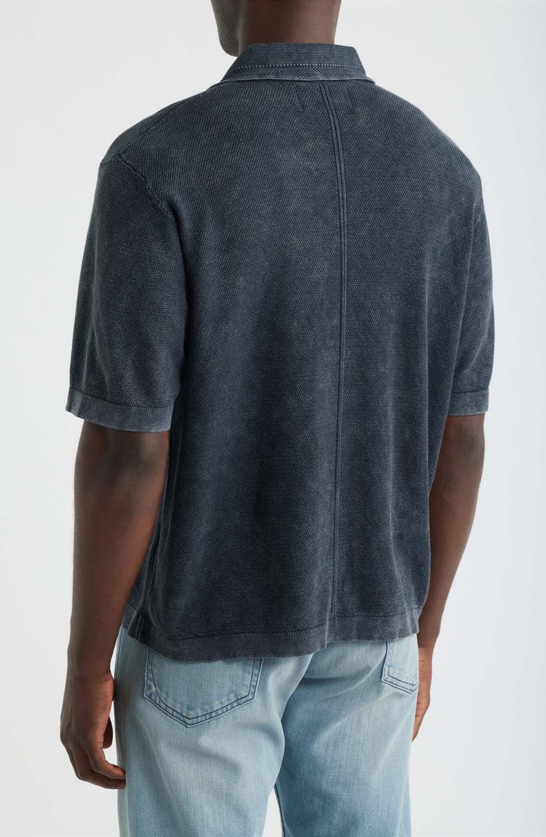 Corridor Oversize Cotton Piqué Polo, Alternate, color, Black