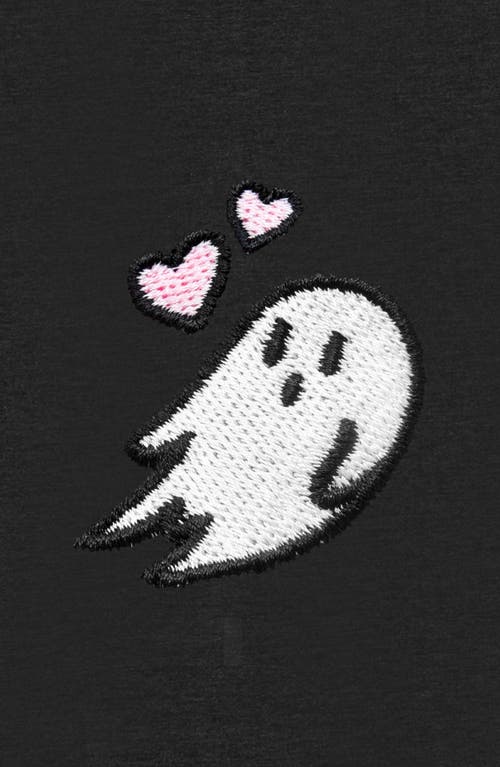 Dalix Heartly Ghost Cropped Hoodie In Dark Grey Heather
