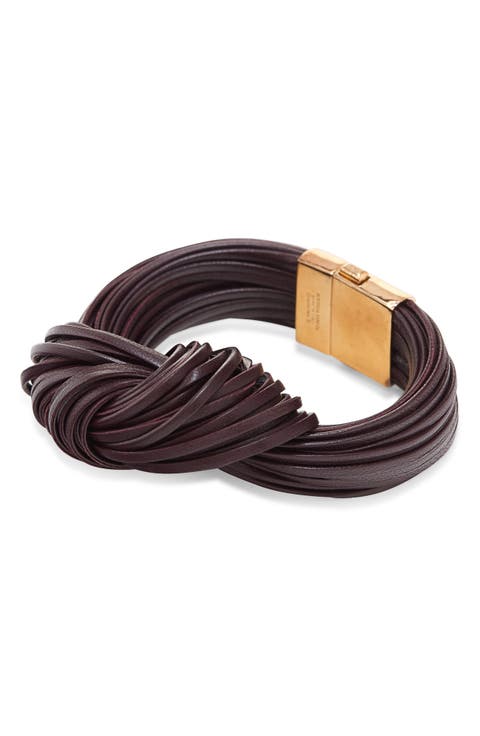 Knotted Leather Bracelet