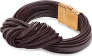 Bottega Veneta Knotted Leather Bracelet