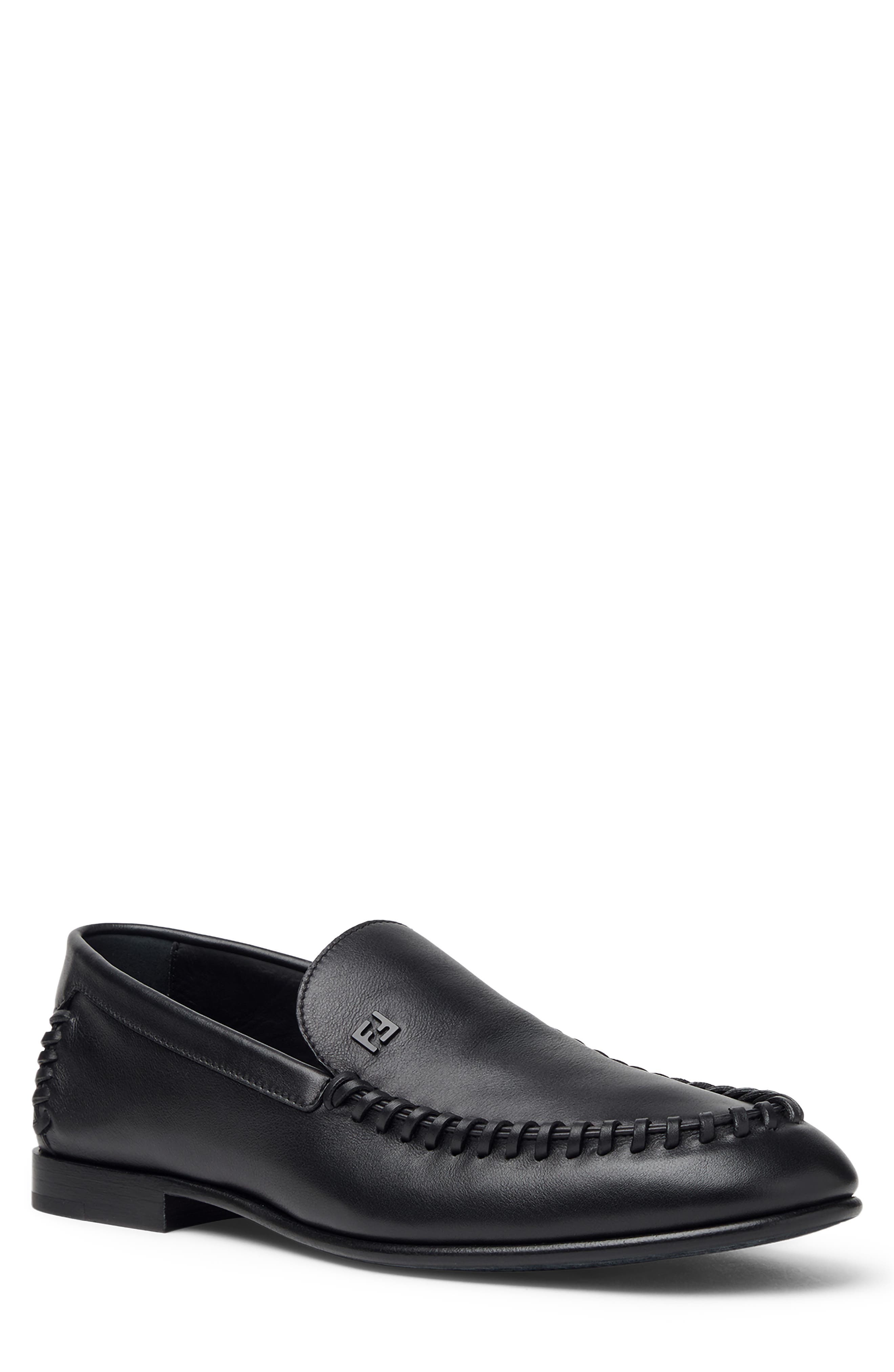 Fendi FF Loafer, Main, color, Nero Nero