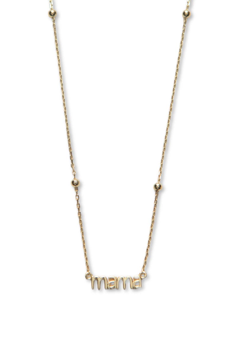 Argento Vivo Sterling Silver Mama Pendant Necklace, Main, color,