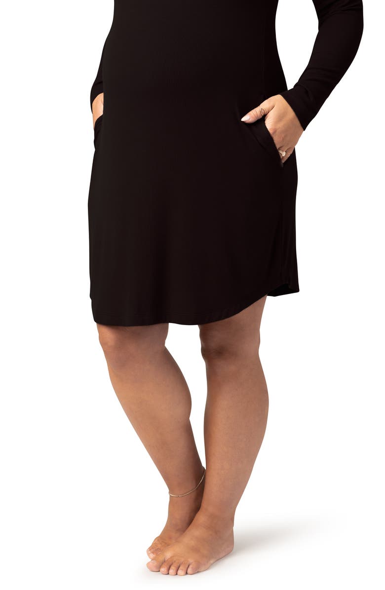 Kindred Bravely Riley Rib Jersey Nursing Nightgown, Alternate, color, 