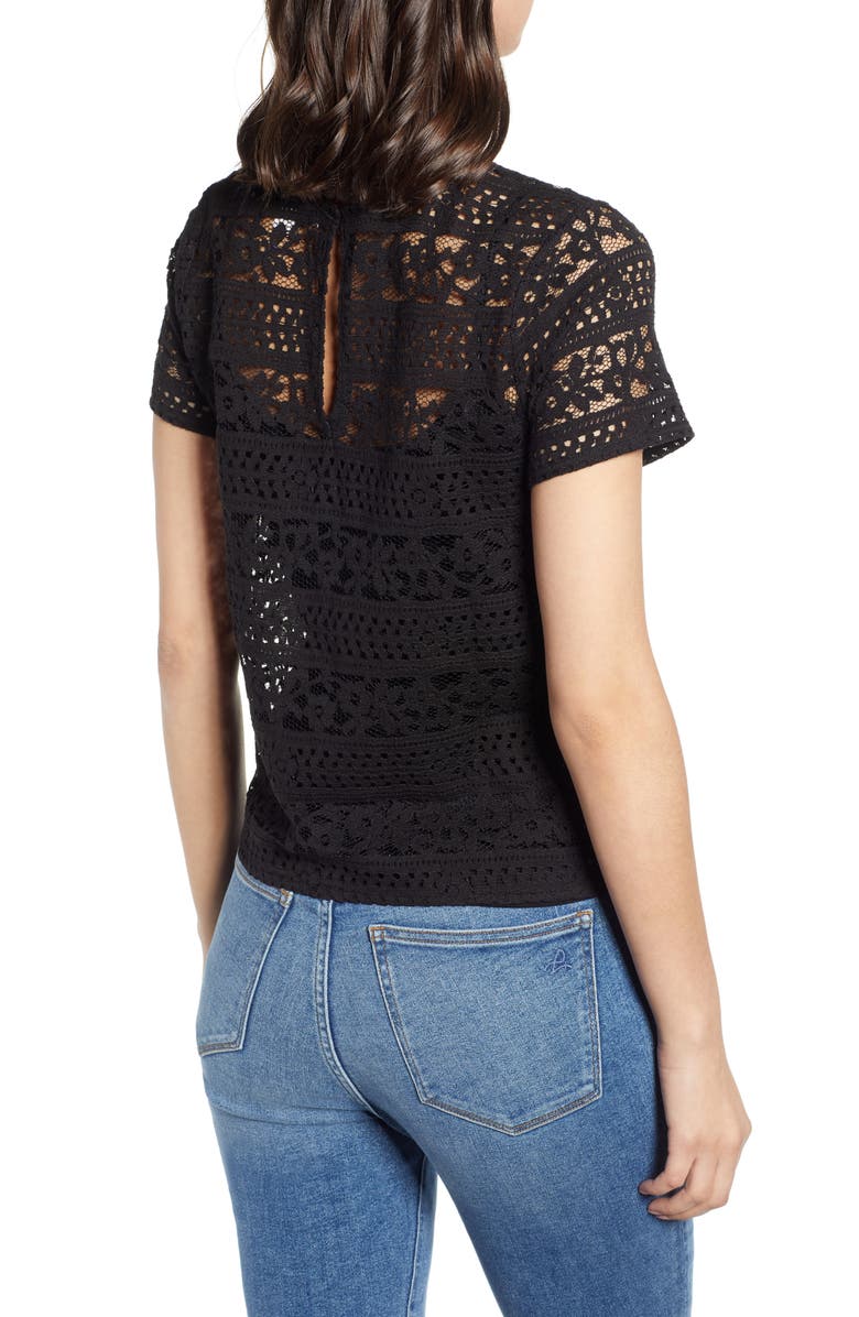 Chelsea28 Keyhole Back Lace Tee, Alternate, color,