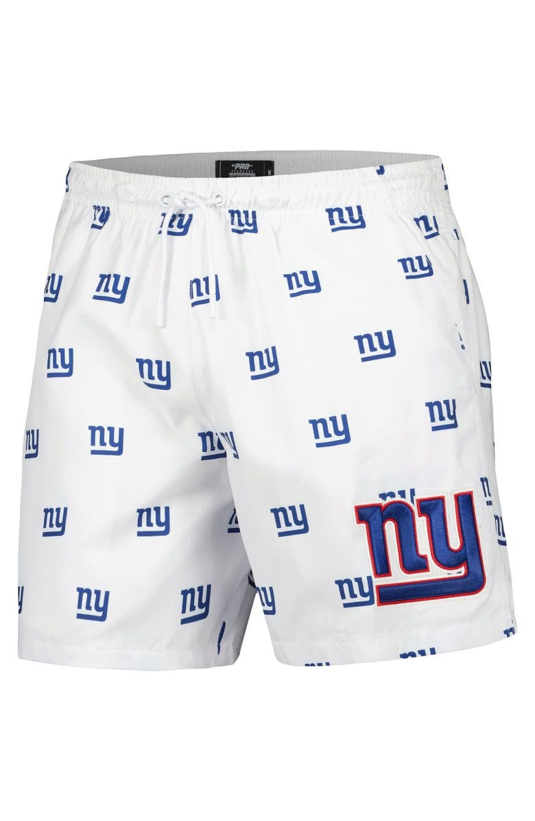 PRO STANDARD Men's Pro Standard  White New York Giants Allover Print Mini Logo Shorts, Alternate, color, White