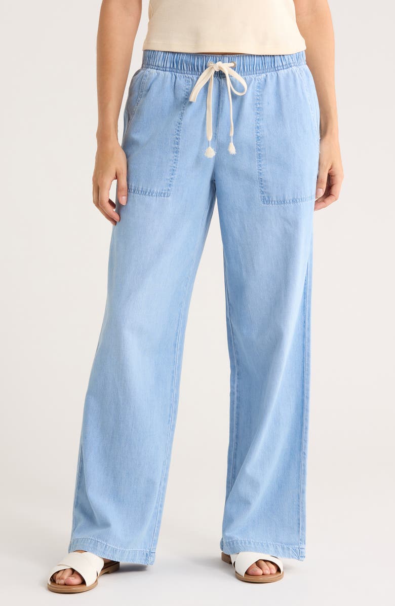 Roxy Standing Wave Pull-On Pants, Main, color, Making Waves