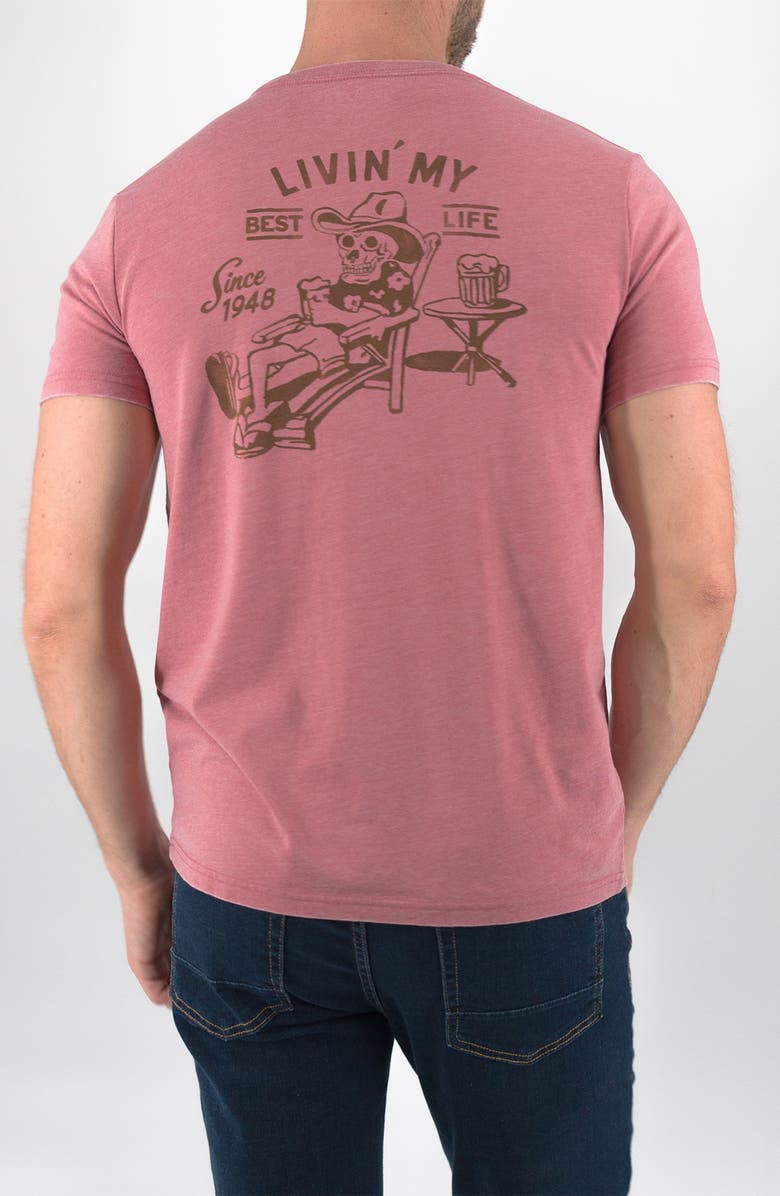 Devil-Dog Dungarees Livin' My Best Life Graphic T-Shirt, Alternate, color, Medium Pink