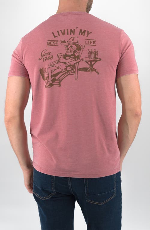 Devil-dog Dungarees Livin' My Best Life Graphic T-shirt In Medium Pink