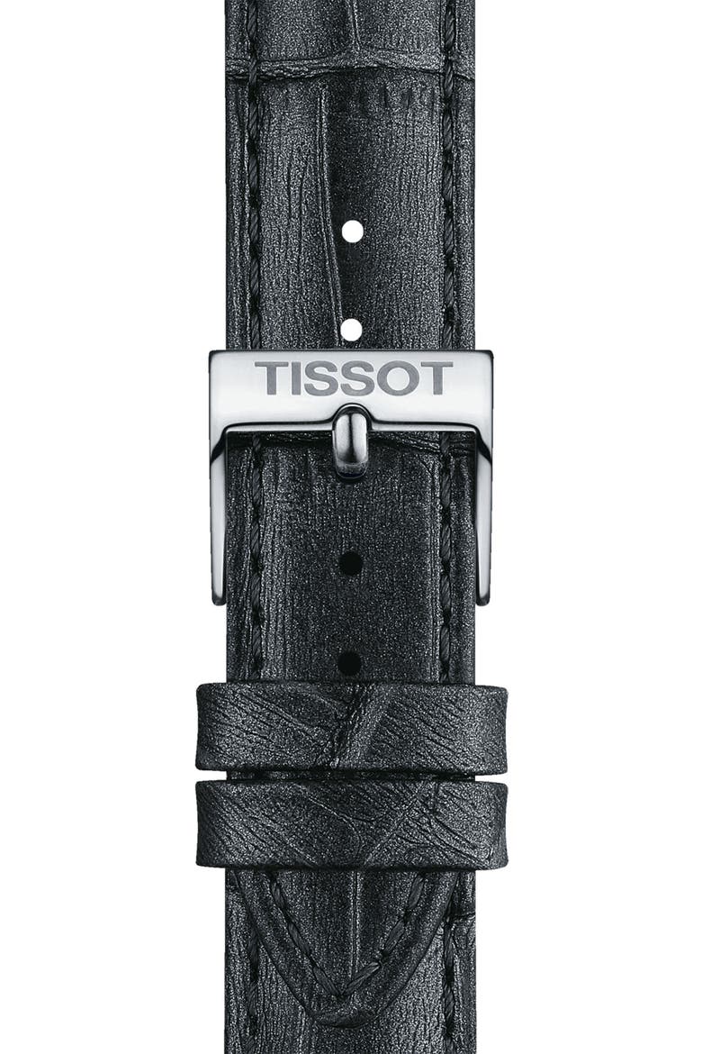 16mm Leather Watch Strap, Alternate, color, GREY