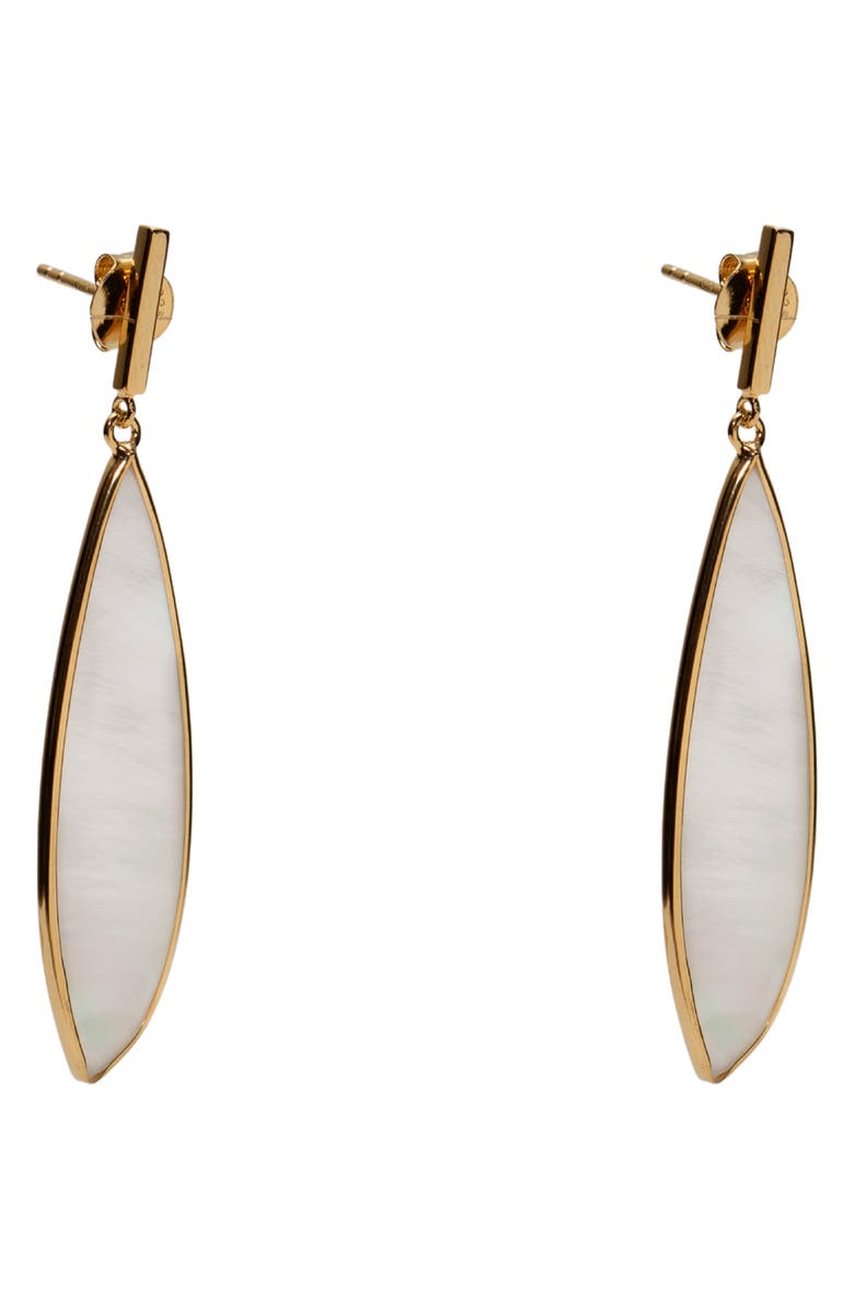 Argento Vivo Sterling Silver Mother-of-Pearl Bar Drop Earrings, Main, color,