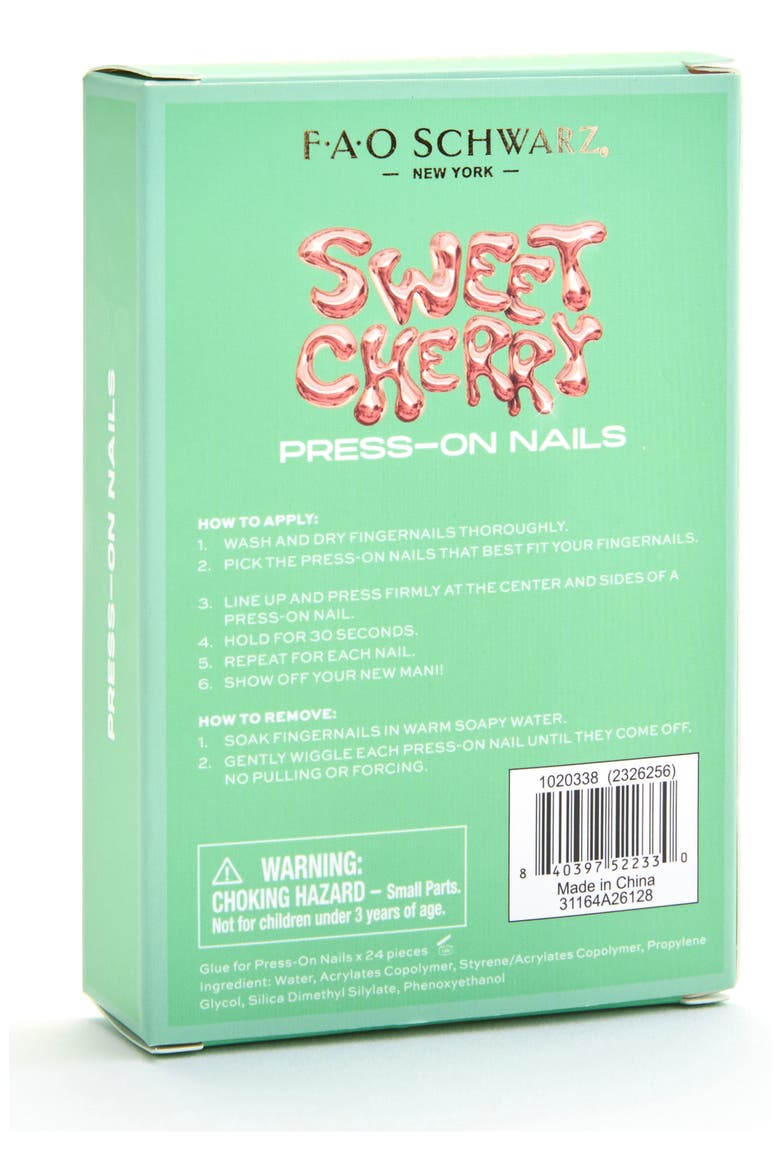 Kids' Sweet Cherry Press On Nails, Alternate, color, OPEN MISCELLANEOUS
